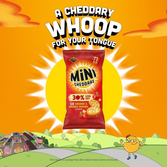 Mini Cheddars 30% Less fat Cheddar &amp;amp; Paprika Multipack   6 per pack