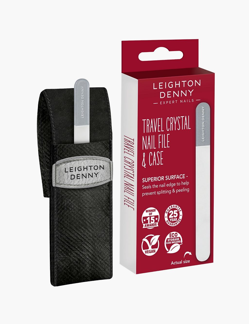 Mini Travel Crystal Nail File &amp;amp; Case 90mm