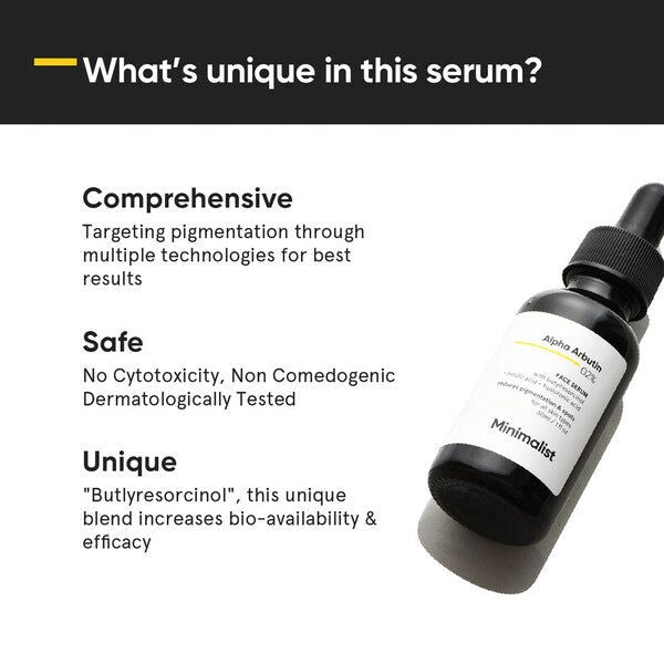 Minimalist Alpha Arbutin Serum, Reduces Pigmentation &amp;amp; Spots