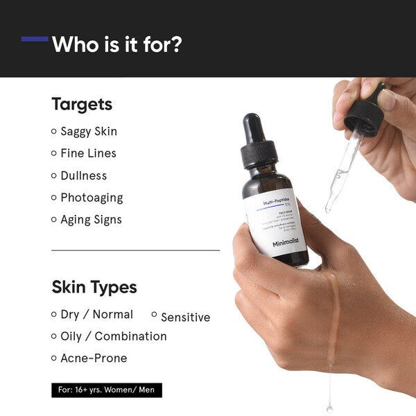 Minimalist Multi Peptide Serum, Boosts Collagen,Repairs Skin