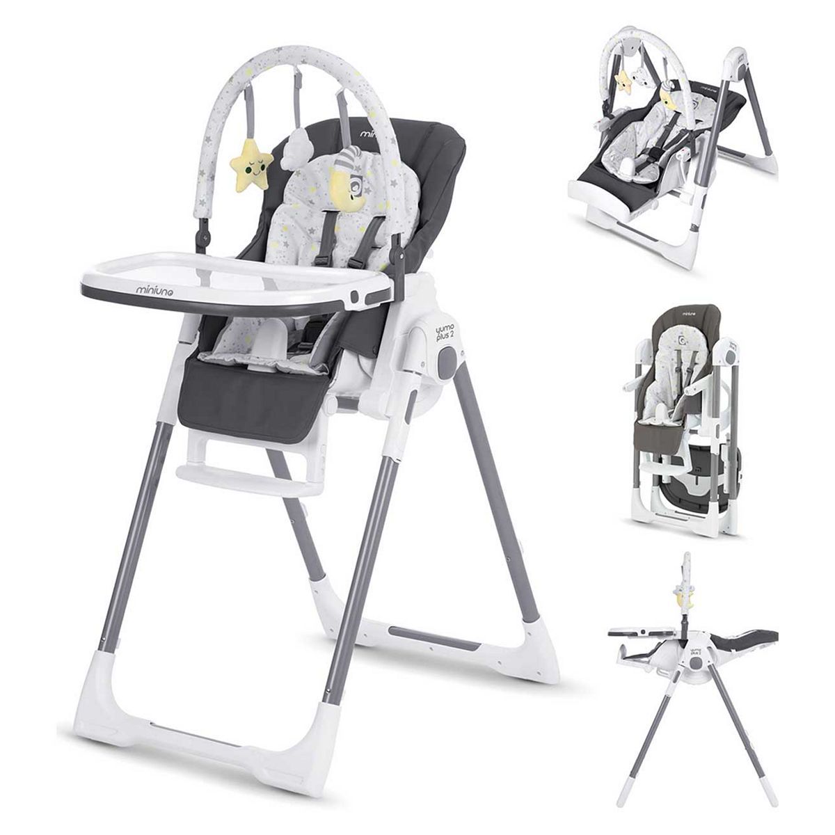 Miniuno Yumo Plus2 2-in-1 Highchair - MiniStars