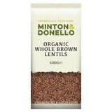 Mintons Good Food Organic Whole Brown Lentils   500g