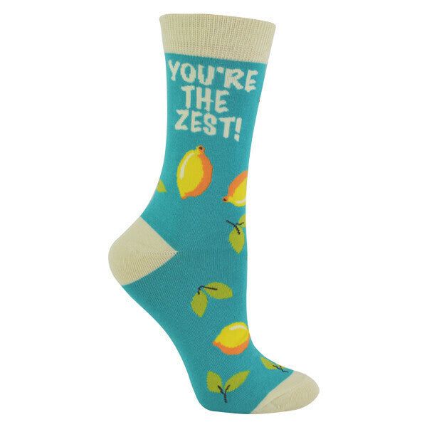 Miss Sparrow Womens Novelty Funny Fruit Socks 4-7 UK Lemon (Turquoise) / 1EA