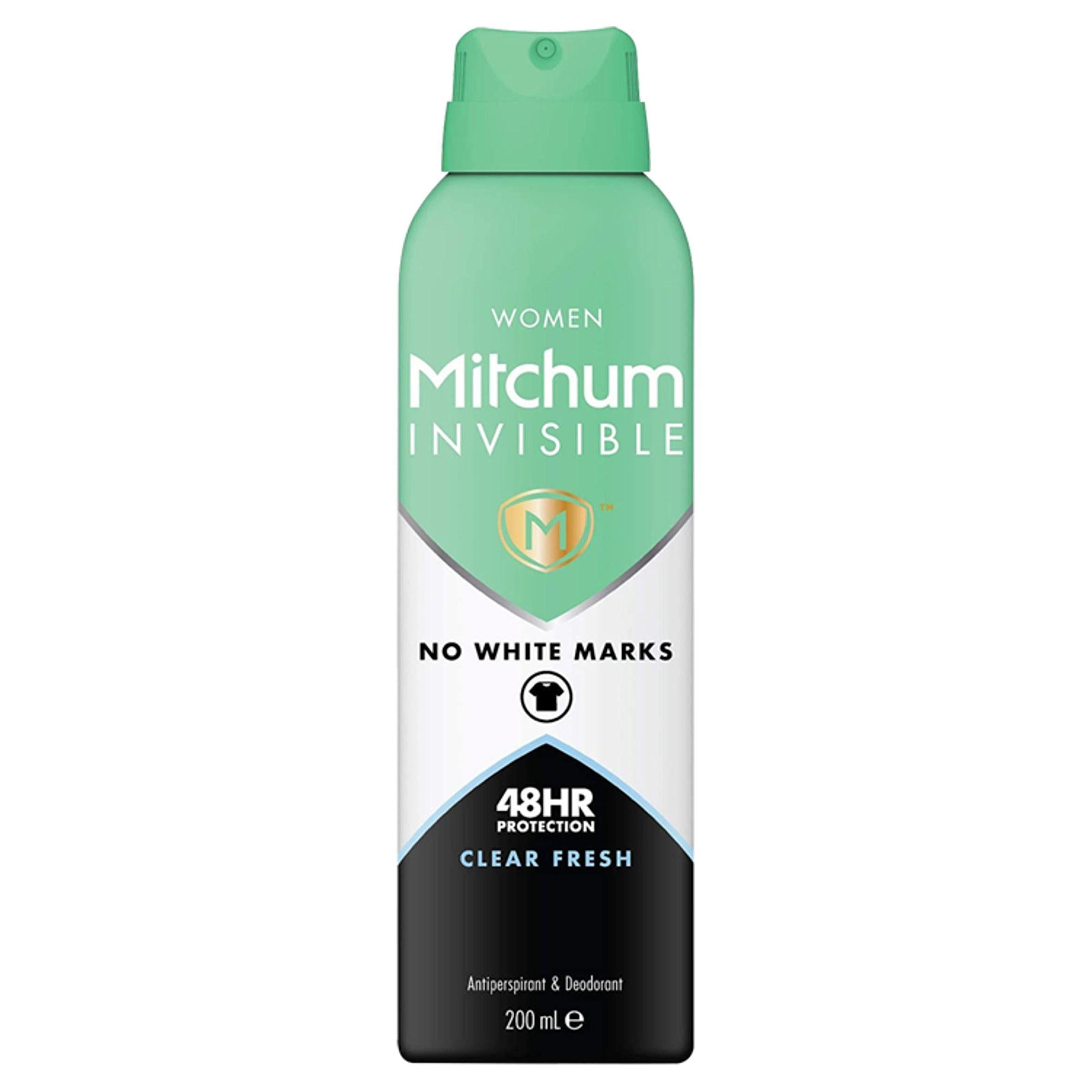 Mitchum Invisible Women 48HR Protection Clear Fresh Anti-Perspirant &amp;amp; Deodorant 200ml