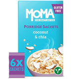 MOMA Coconut &amp;amp; Chia Jumbo Oat Porridge Sachets Gluten Free   6 per pack