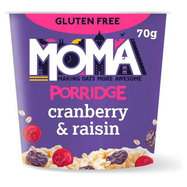 MOMA Cranberry &amp;amp; Raisin Gluten Free Jumbo Oat Porridge Pot 70g