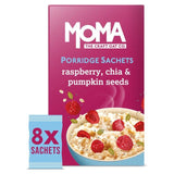 MOMA Raspberry Chia &amp;amp; Pumpkin Seed Jumbo Oat Porridge Sachets Vegan   8 per pack