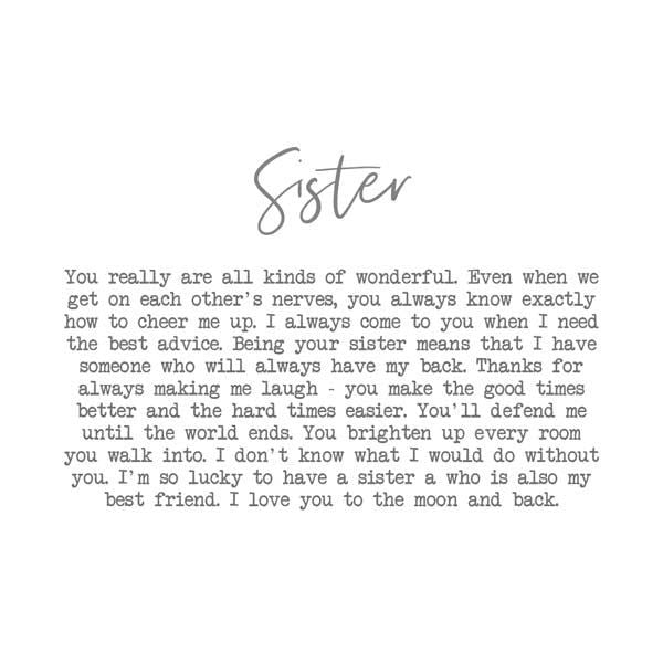 Moments Stoneware Mug - Sister