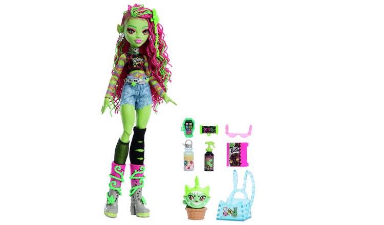Monster High Venus McFlytrap Doll with Pet Cat &amp;amp; Accessories