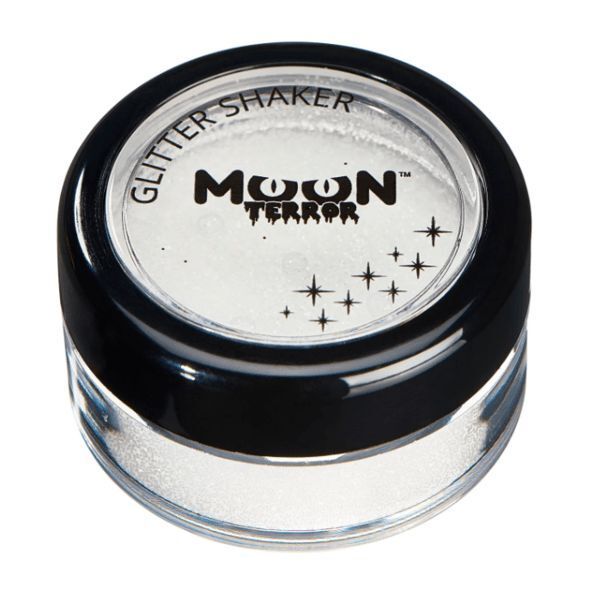 Moon Terror Halloween Glitter Shakers Wicked White