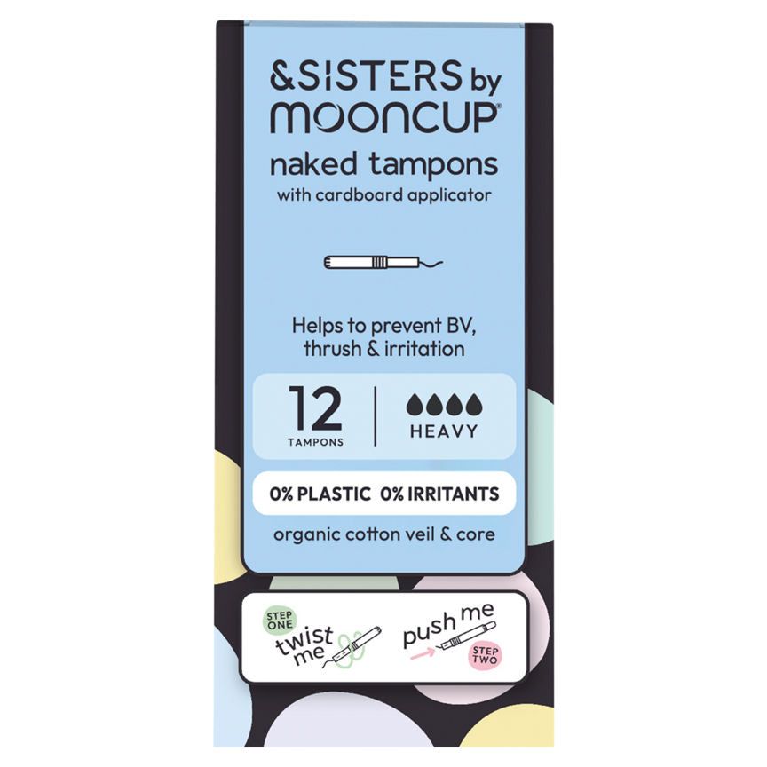 Mooncup &amp;amp; Sisters 12 Naked Tampons with Cardboard Applicator