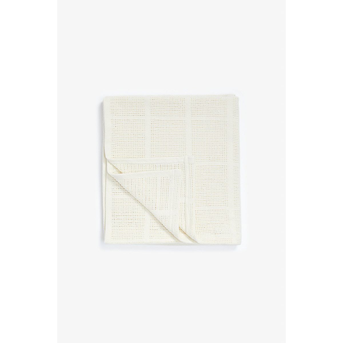 Mothercare Crib, Moses Basket and Pram Cellular Blanket- Cream