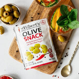Mr Filberts Olive Snacks Green Olives with Chilli &amp;amp; Black Pepper   50g