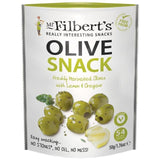 Mr Filberts Olive Snacks Green Olives with Lemon &amp;amp; Oregano   50g