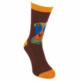 Mr Heron Mens Animal Design Bamboo Socks 6-11 UK Baboon (Red) / 1EA