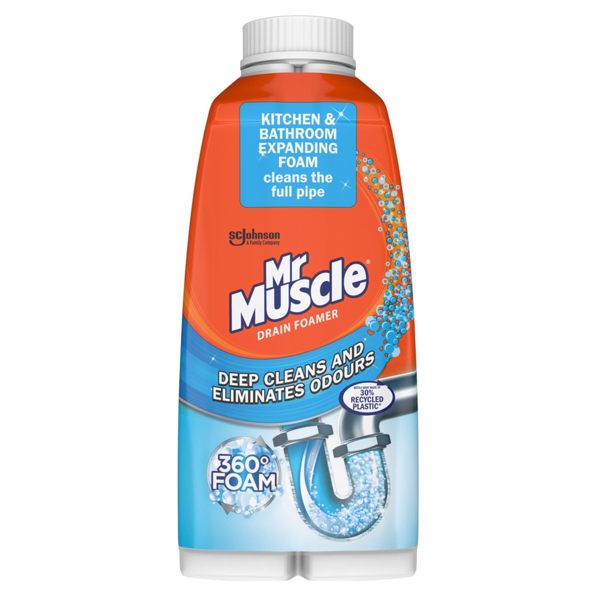 Mr Muscle Drain Deep Clean &amp;amp; Odour Eliminating Foamer 500ml