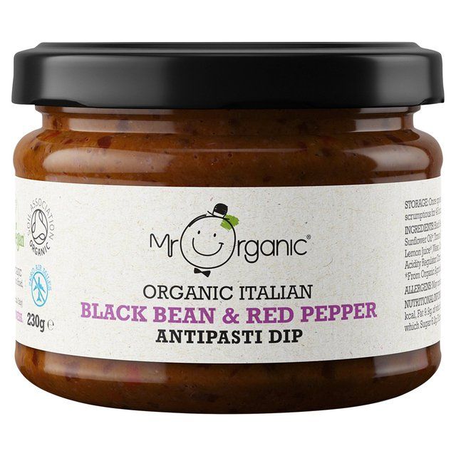 Mr Organic Black Bean &amp;amp; Red Pepper Antipasti Dip   230g