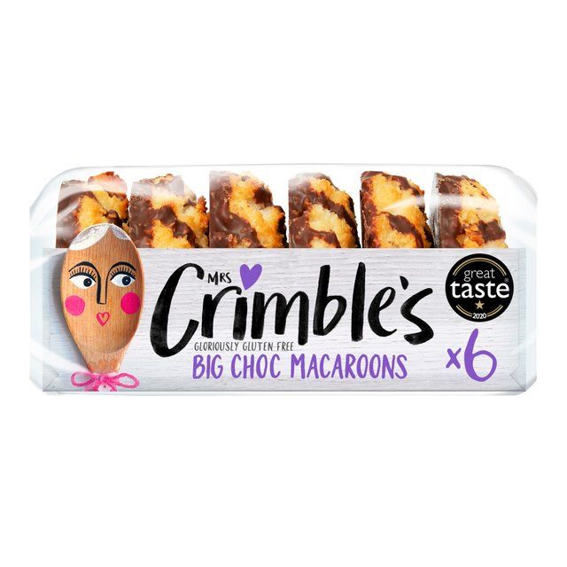 Mrs Crimble's Gluten Free 6 Large Chocolate Macaroons   195g