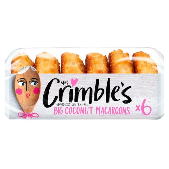Mrs Crimble's Gluten Free 6 Large Coconut Macaroons   180g