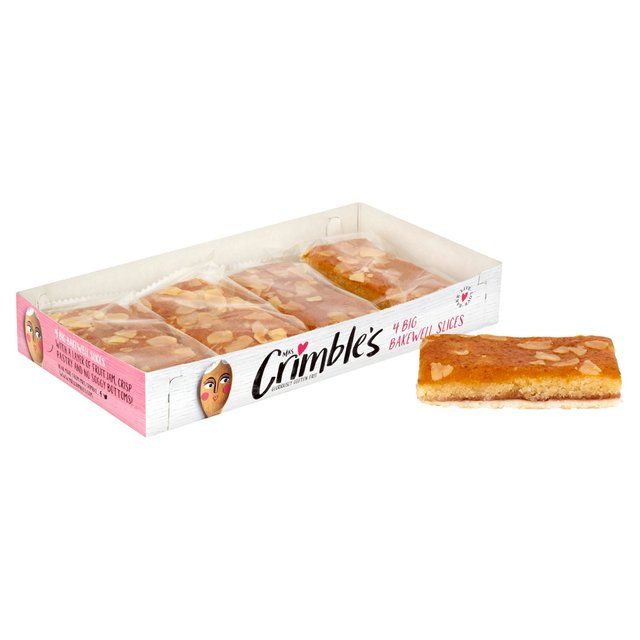 Mrs Crimble's Gluten Free Bakewell Slices   4 x 50g