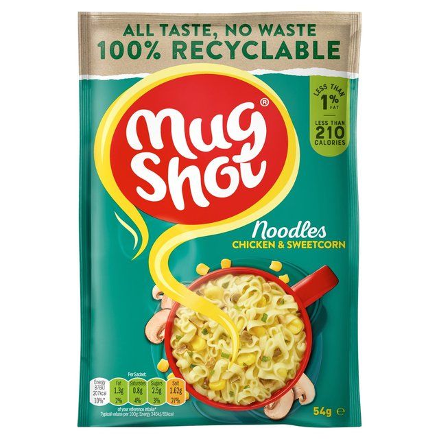 Mug Shot Chicken Noodles with Sweetcorn &amp;amp; Mushrooms   54g