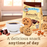 Mulino Bianco Baiocchi Biscuits with Hazelnut Cocoa Filling   260g