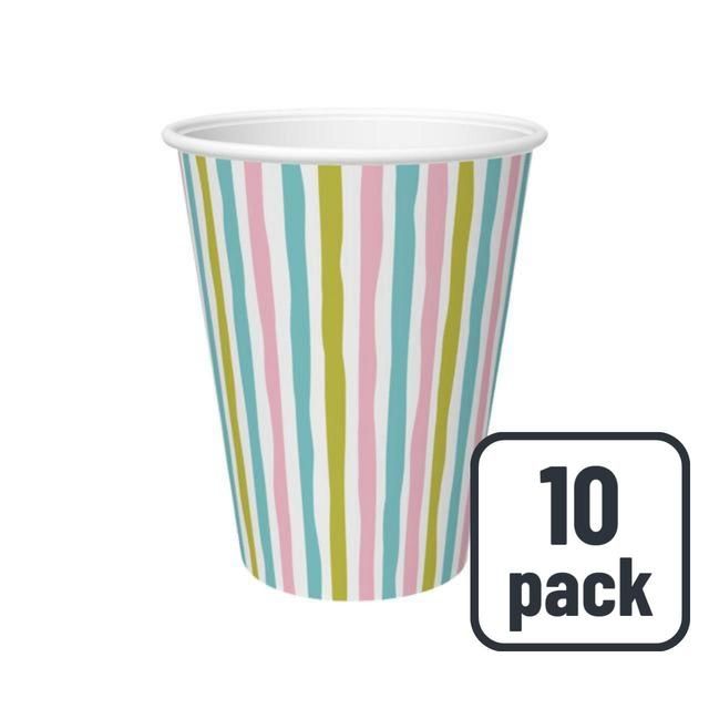 Multi Stripes Party Cups   10 per pack