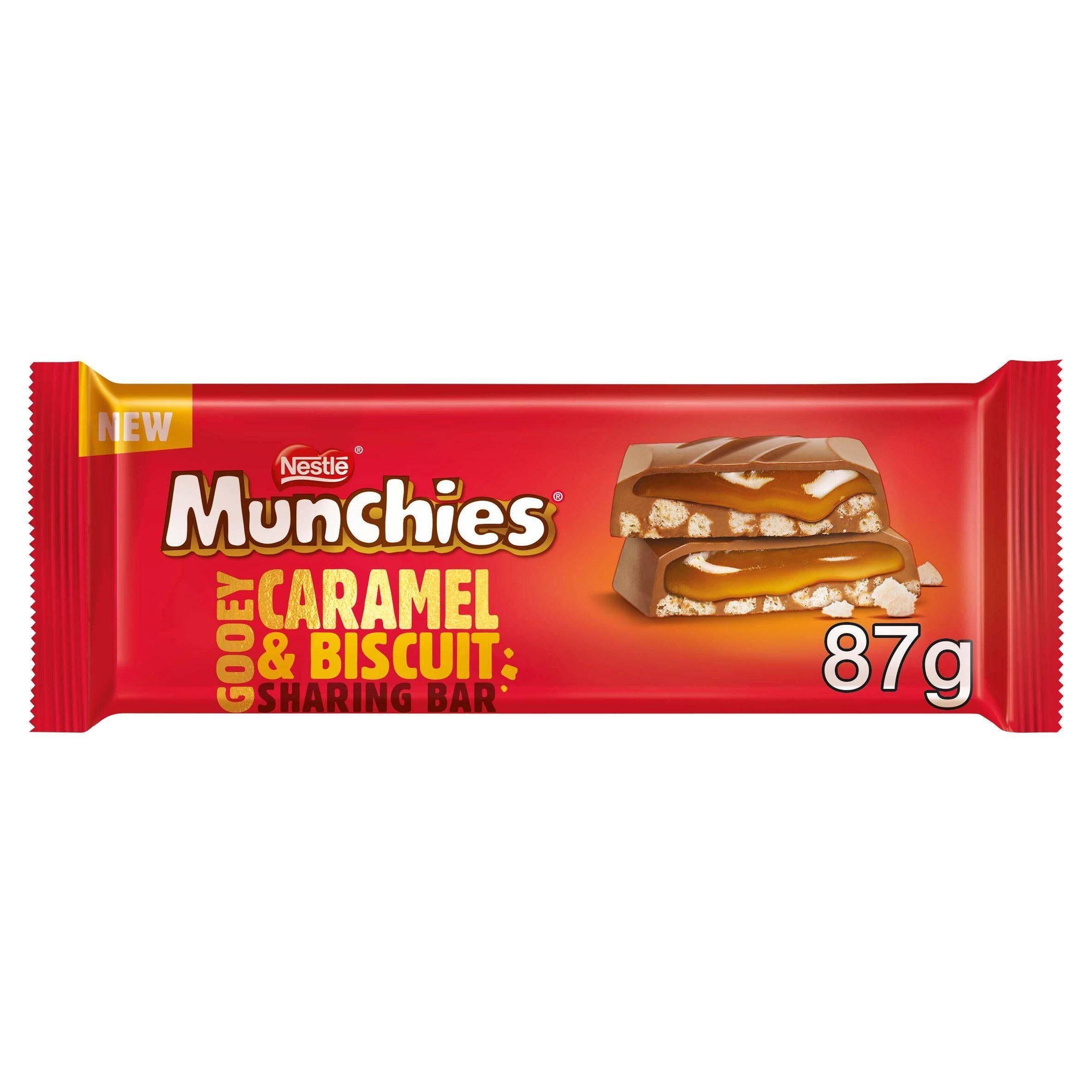Munchies Gooey Caramel &amp;amp; Biscuit Sharing Bar 87g