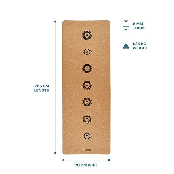 Myga Extra Large Chakra Cork Mat