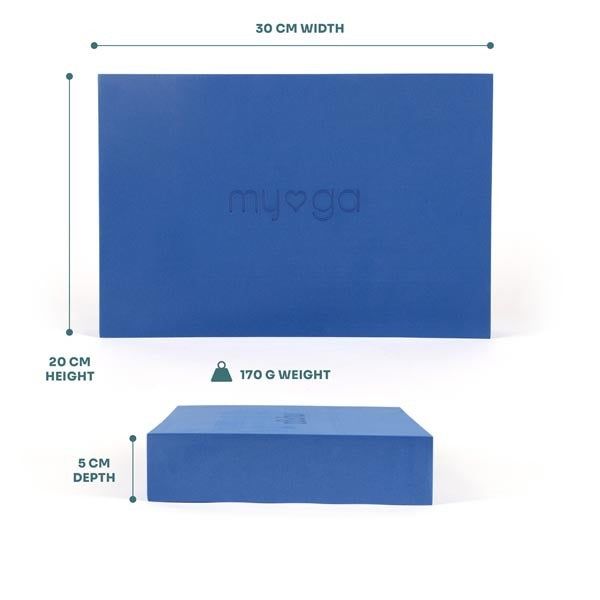 Myga Extra Large Foam Yoga Block - Royal Blue