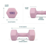 Myga Hexagonal Dumbbell - 10kg Pair
