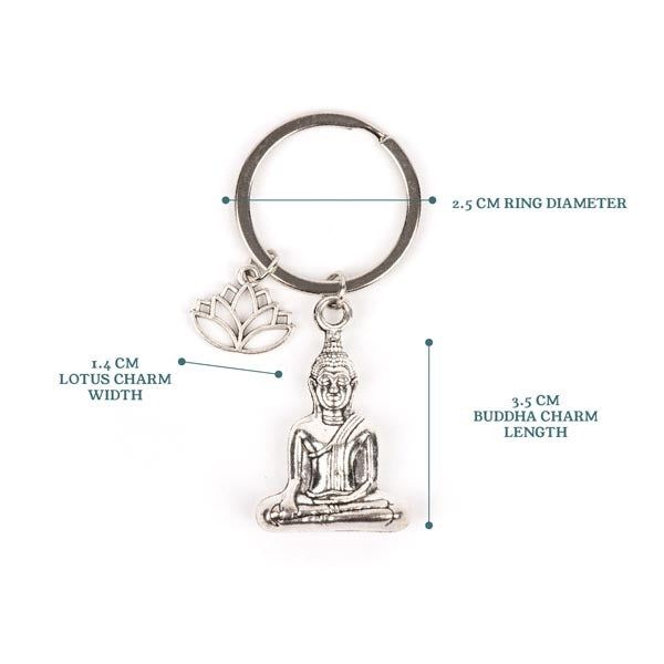 Myga Keyring - Buddha &amp;amp; Lotus