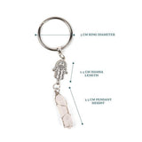Myga Keyring - Hamsa &amp;amp; Clear Quartz