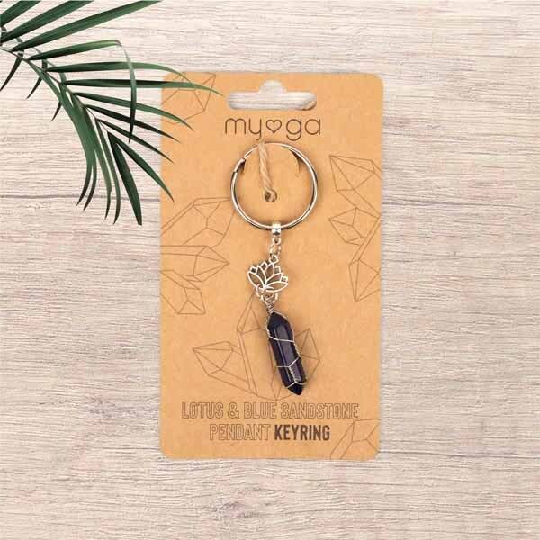 Myga Keyring - Lotus &amp;amp; Blue Sandstone