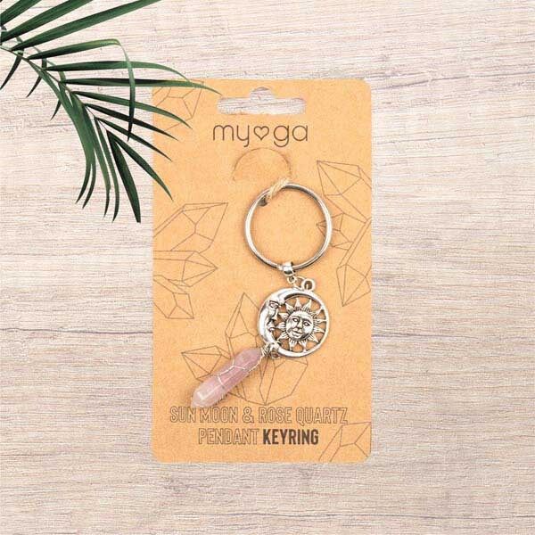 Myga Keyring - Sun Moon &amp;amp; Rose Quartz