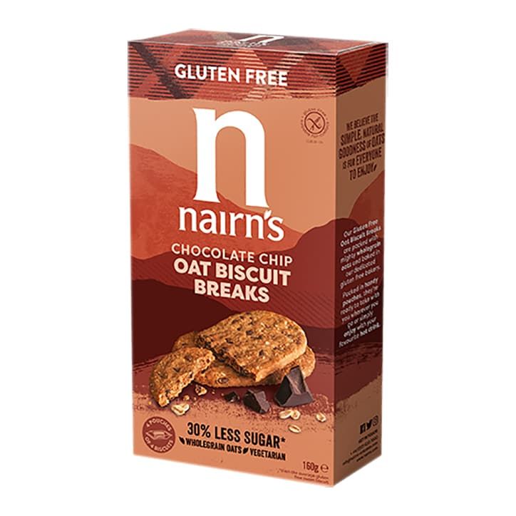 Nairn's Gluten Free Fruit Oat Biscuit Breaks 160g Chocolate Chip