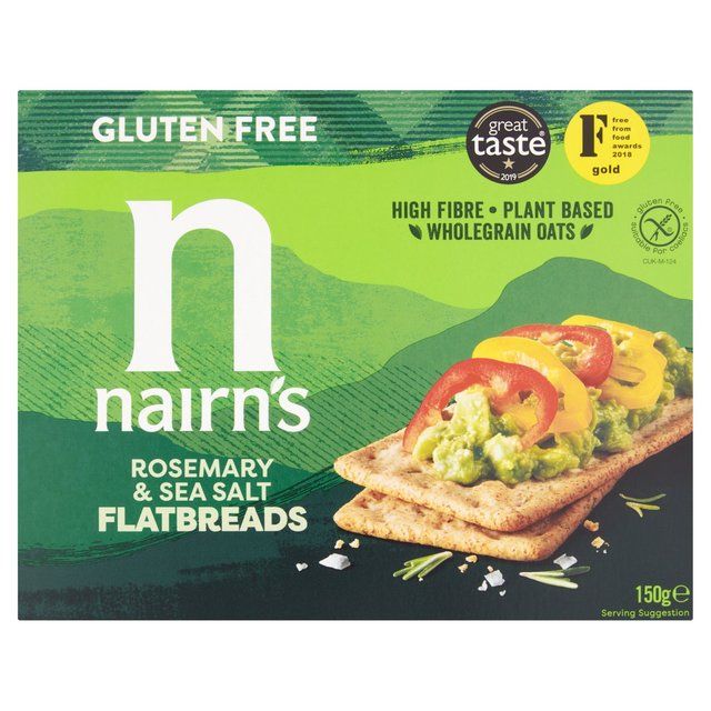 Nairns Gluten Free Flatbreads Rosemary &amp;amp; Sea Salt   150g