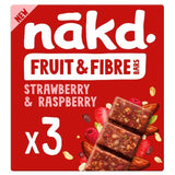 nakd. Fruit &amp;amp; Fibre Strawberry &amp;amp; Raspberry Multipack   3 x 44g