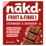 nakd. Fruit &amp;amp; Fibre Strawberry &amp;amp; Raspberry Multipack   3 x 44g