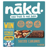 nakd. Salted Caramel Fruit &amp;amp; Nut Bars Multipack   4 x 35g