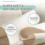 Naked Sprout Unbleached Bamboo Facial Tissues   100 per pack