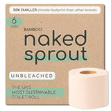 Naked Sprout Unbleached Bamboo Toilet Roll   6 per pack