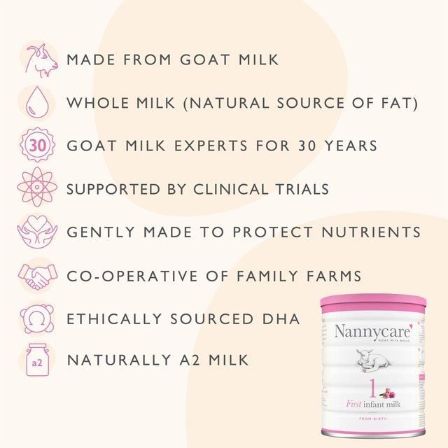 Nannycare 1 First Infant Goat Milk based Powder From Birth   900g