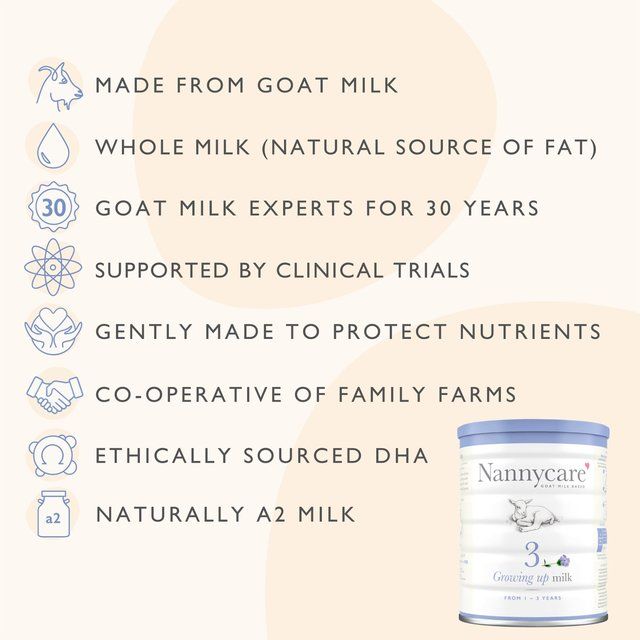 Nannycare 3 Growing up Goat Milk based Powder 1-3 Yrs   900g