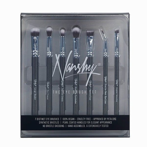 Nanshy The Eye Brush Set (7 Eyeshadow Brushes - Black).