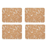 Natural Elements Set of 4 Biodegradable Cork Placemats 21.5 x 19cm
