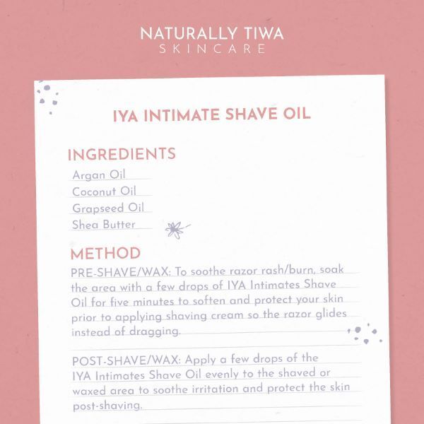Naturally Tiwa Skincare IYA Intimate Shave Oil 30ml
