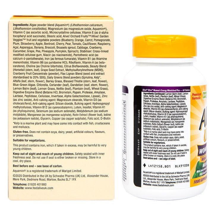 Nature's Way Alive! Women&amp;rsquo;s Ultra Energy Multi Vitamin &amp;amp; Energy 60 Tablets