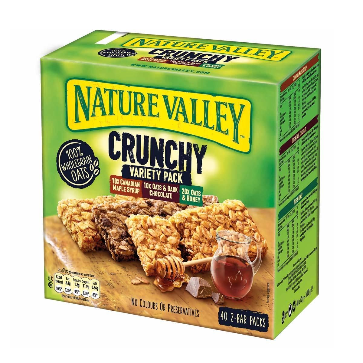 Nature Valley Crunchy Bars Variety Pack, 40 x 42g