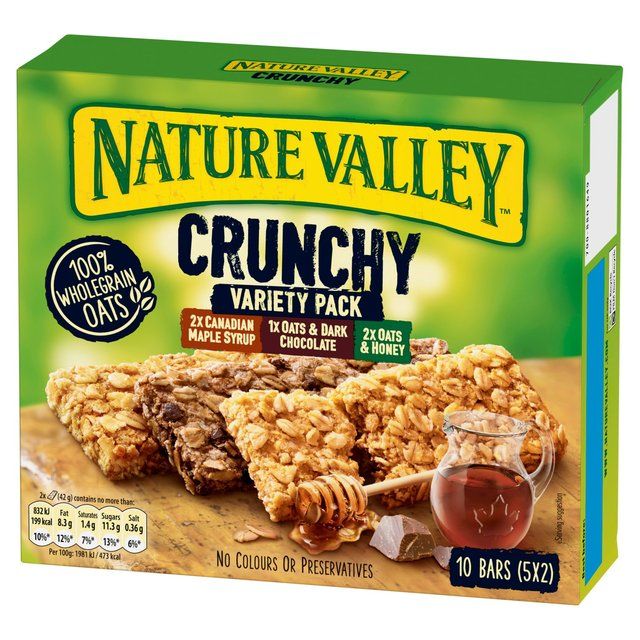 Nature Valley Crunchy Variety Pack Cereal Bars   5 x 42g